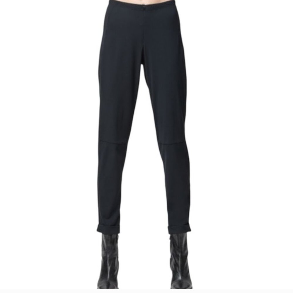 Porto San Francisco Tapered Cuffed Pant in Navy Blue Minimalist Women's US 12